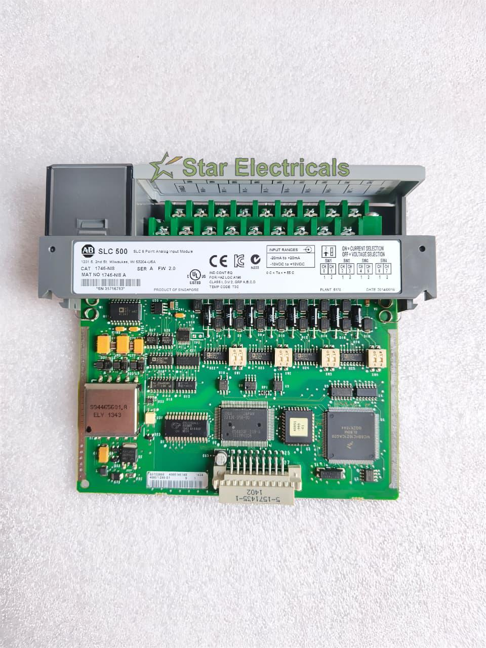 ALLEN-BRADLEY 1746-NI8 ALLEN-BRADLEY 1746NI8 SLC 500 SLC 8 POINT ANALOG INPUT MODULE