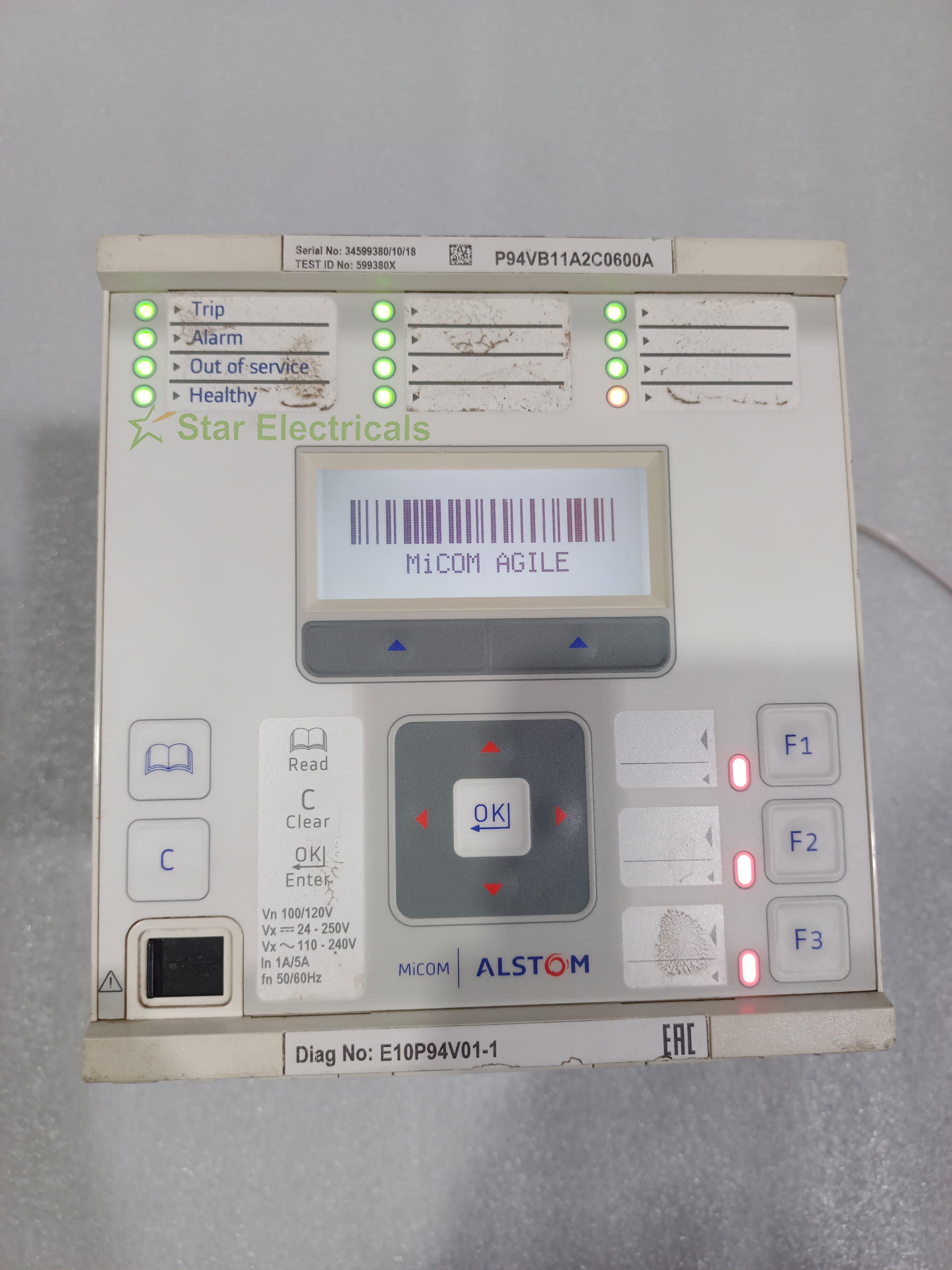 ALSTOM P94VB11A2C0600A ALSTOM MICOM P94VB11A2C0600A PROTECTION RELAY