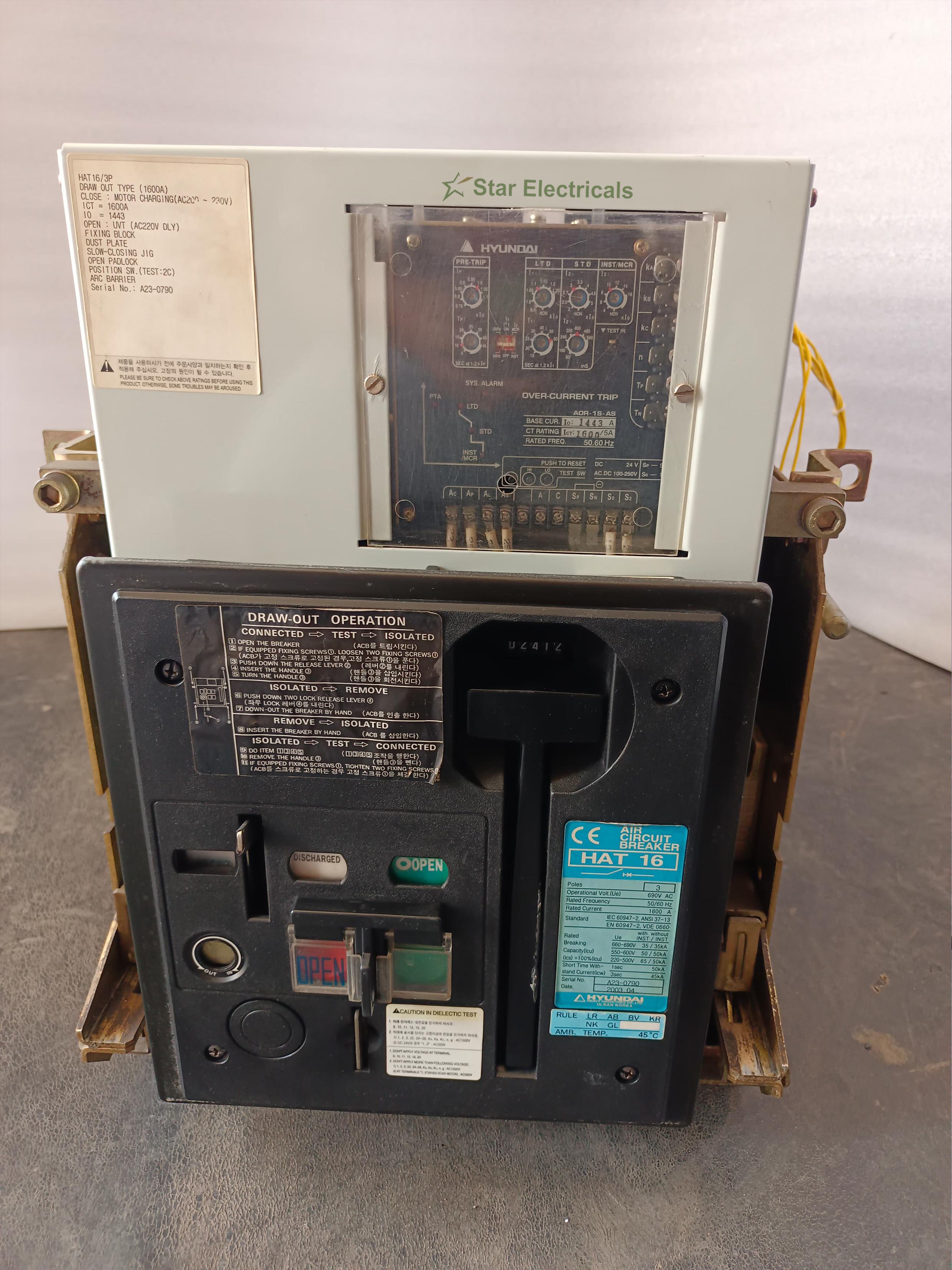HYUNDAI HAT16 AIR CIRCUIT BREAKER HYUNDAI HAT 16 ACB
