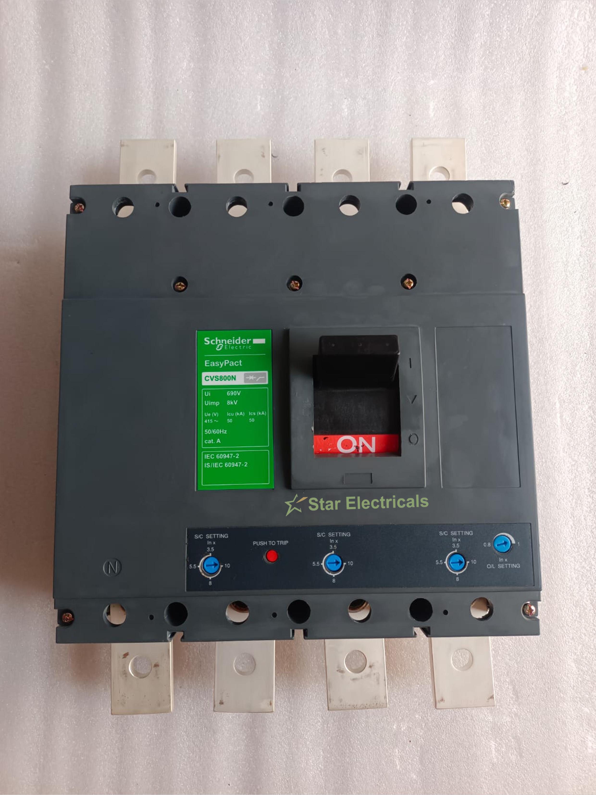 SCHNEIDER EASYPACT CVS800N SCHNEIDER LV580301 SCHNEIDER 800AMP 4POL MCCB