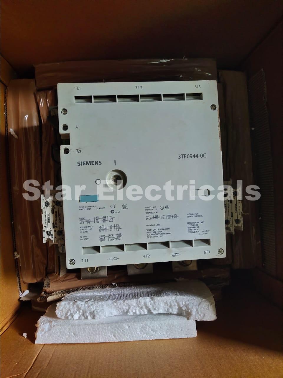 Siemens 3TF6944-OC  Vaccum Contactor 820amp 3 Pole (New Box)