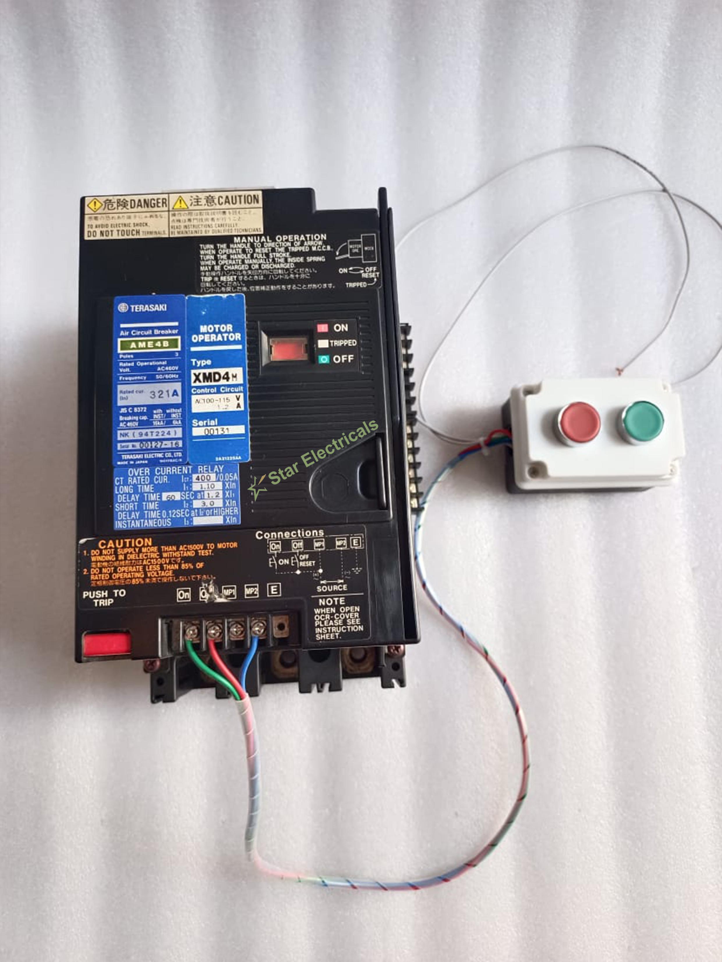 TERASAKI AIR CIRCUIT BREAKER AME4B TERASAKI MOTOR OPERATOR XMD4M