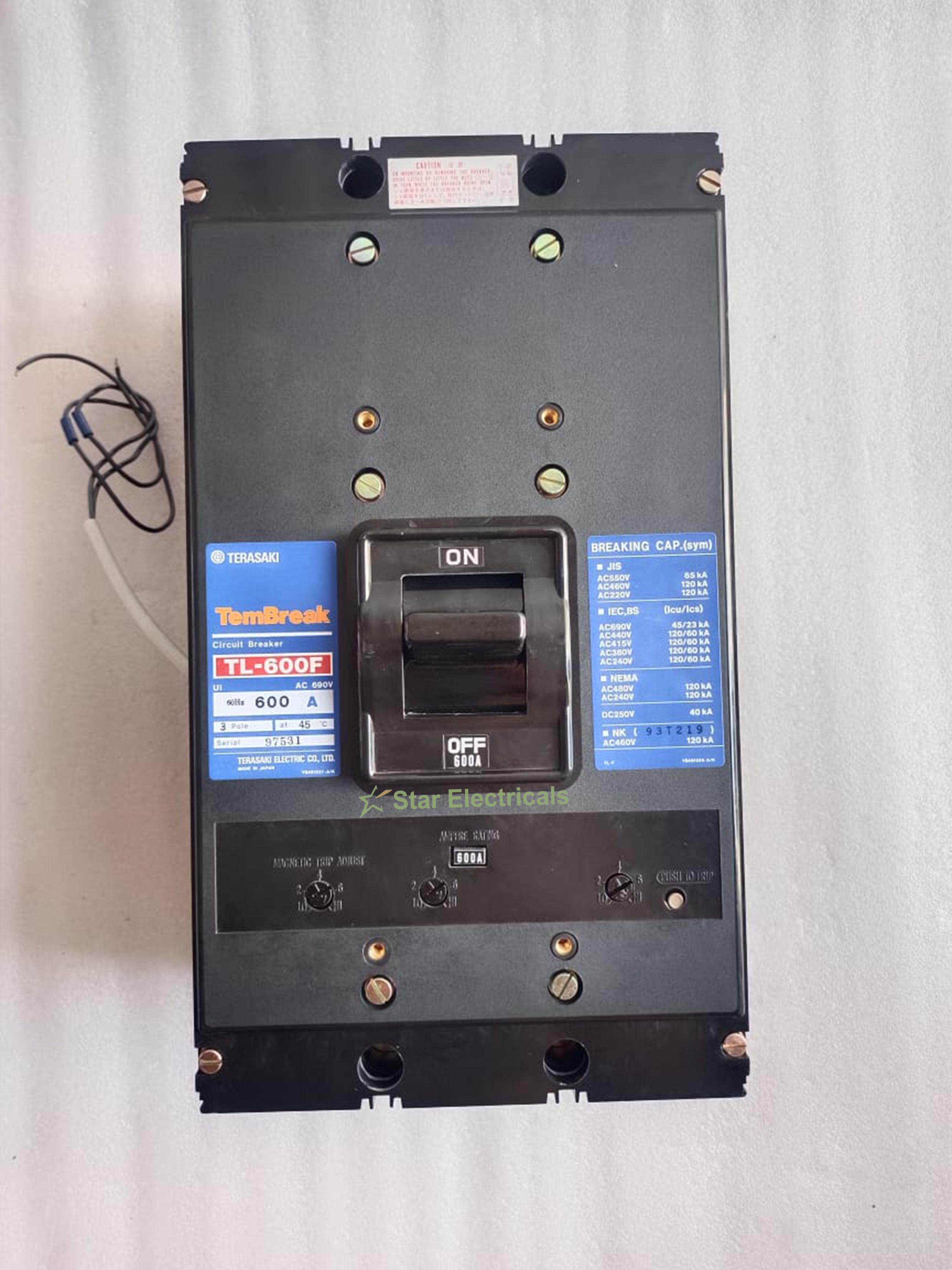 TERASAKI TL-600F MCCB  TERASAKI 600AMP 3POL MCCB