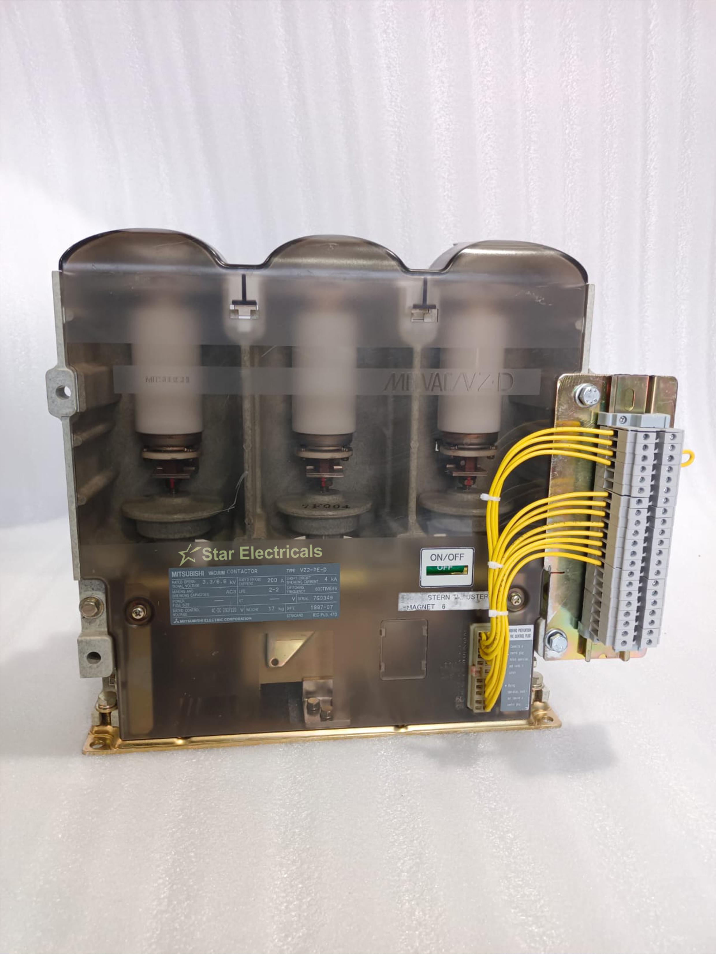 VZ2-PE-D VACUUM CONTACTOR 200AMP MITSUBISHI 200AMP  VACUUM CONTACTOR